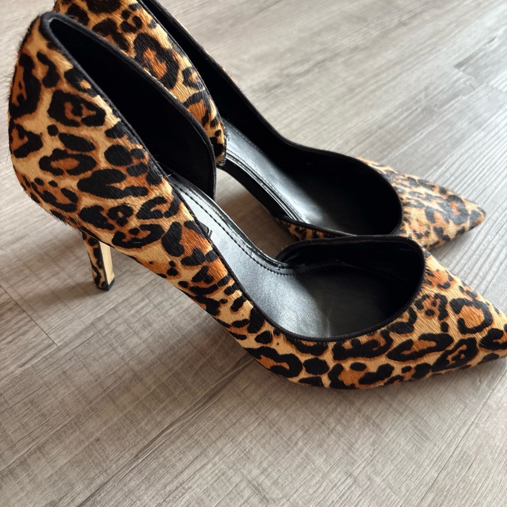 White House Black Market Leopard Print Women's Heels US 9